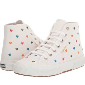 SUPERGA Little Hearts high-top sneakers